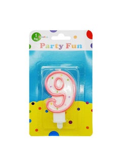 PARTY FUN Number Candel  No.9 W/Holder 