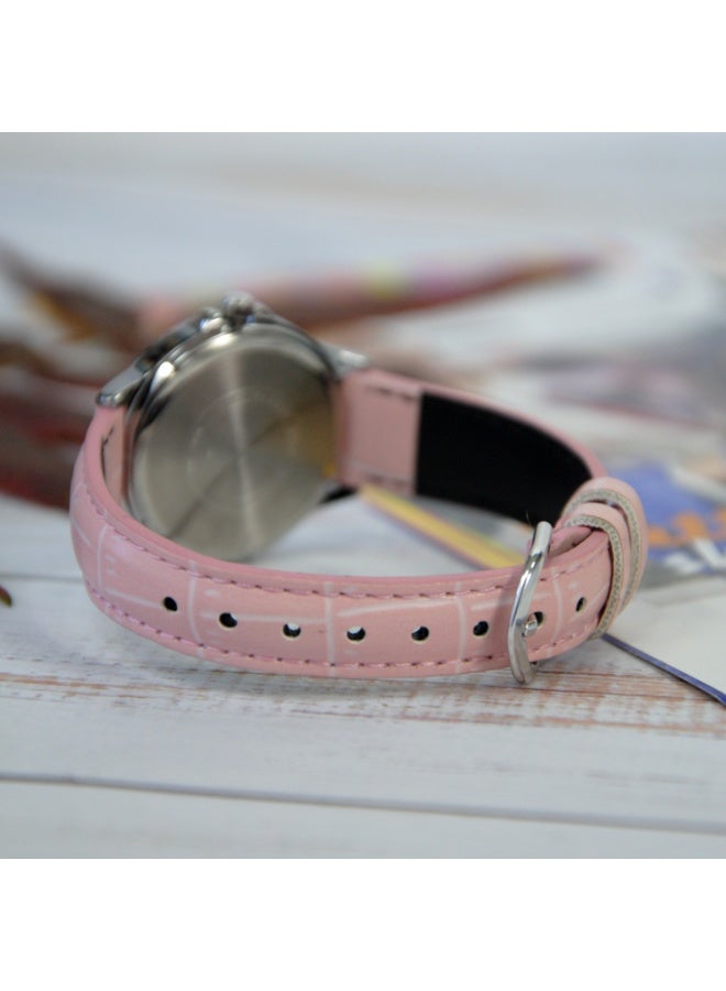 كاسيو ساعة كاسيو LTP-V300L-4AUDF للنساء – حزام جلد وردي مع قرص وردي متعدد الوظائف - Image 3