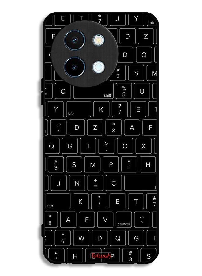 Tolwak Vivo Y38 5G Protective Case Cover Random Keyboard Keys Pattern - Image 1