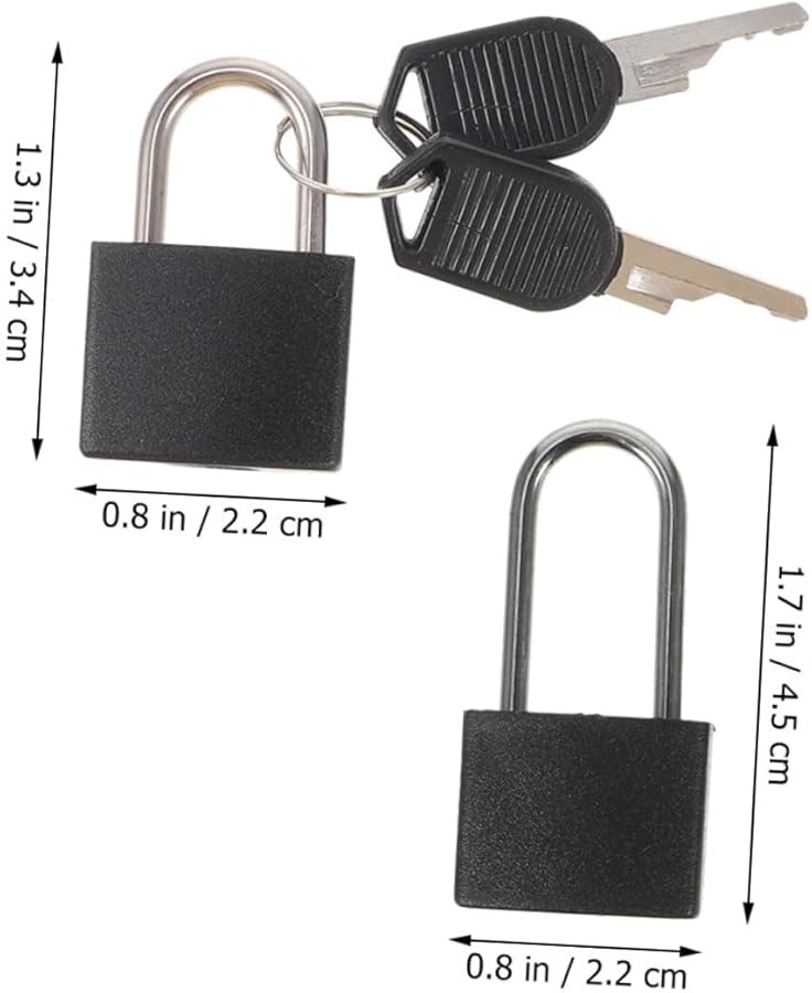 Tehaux Mini Padlock Set 2 Metal Locks with Keys for Diaries Lockers Jewelry Boxes - Image 3