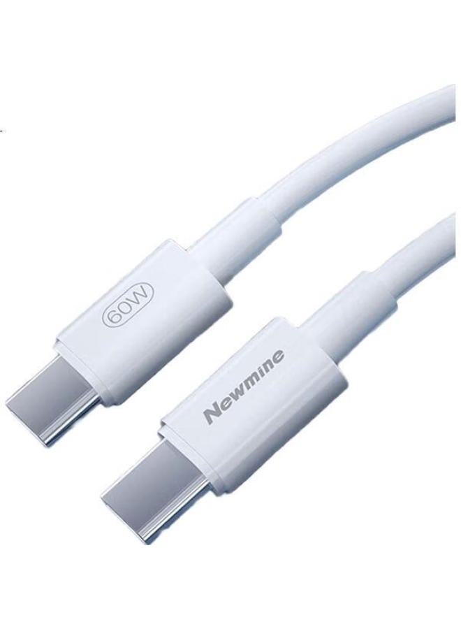 Newmine Type-C To Type-C Pd60W Fast Charging Cable For Car Iphone15/Ipad Pro Apple 1M+2M Set - Image 1