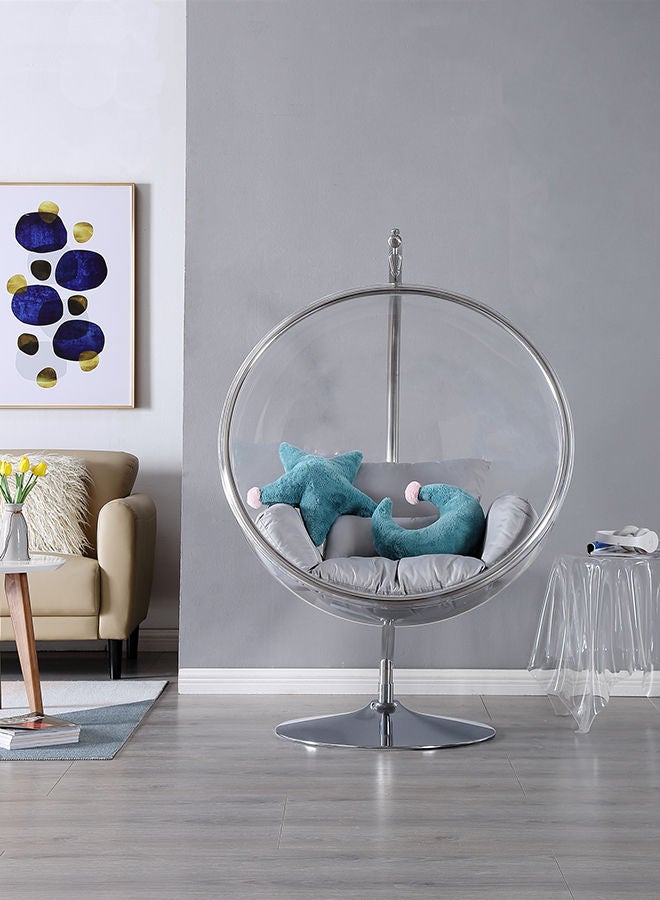 YULAN High Quality Indoor Swing Hanging Chair Acrylic Ball Bubble Chair With Stand Transparent - Image 2