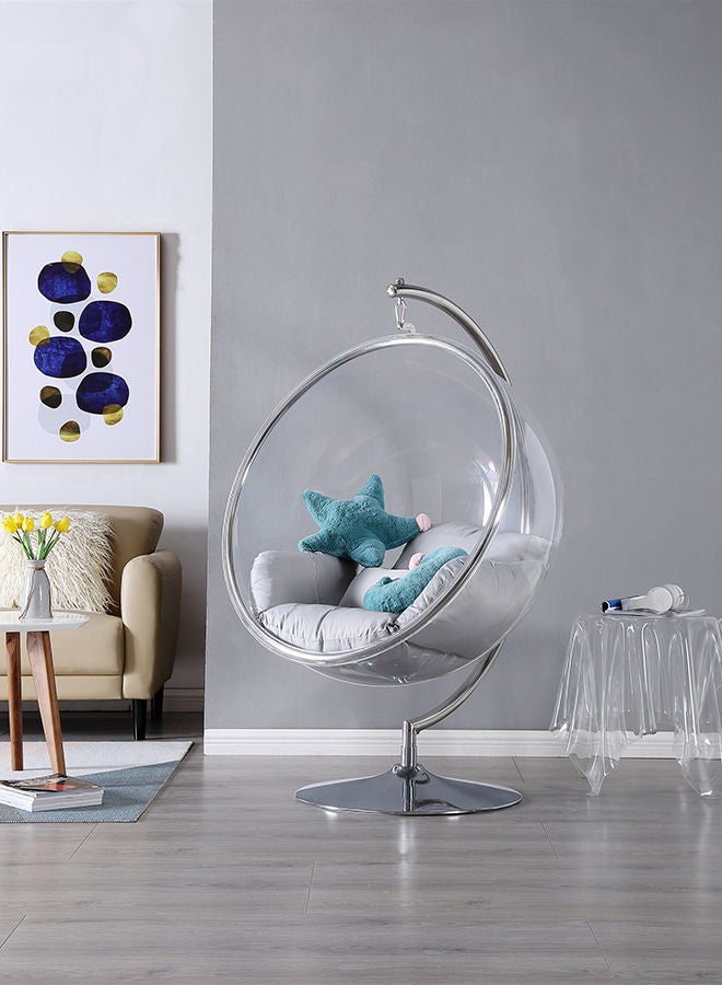 YULAN High Quality Indoor Swing Hanging Chair Acrylic Ball Bubble Chair With Stand Transparent - Image 1