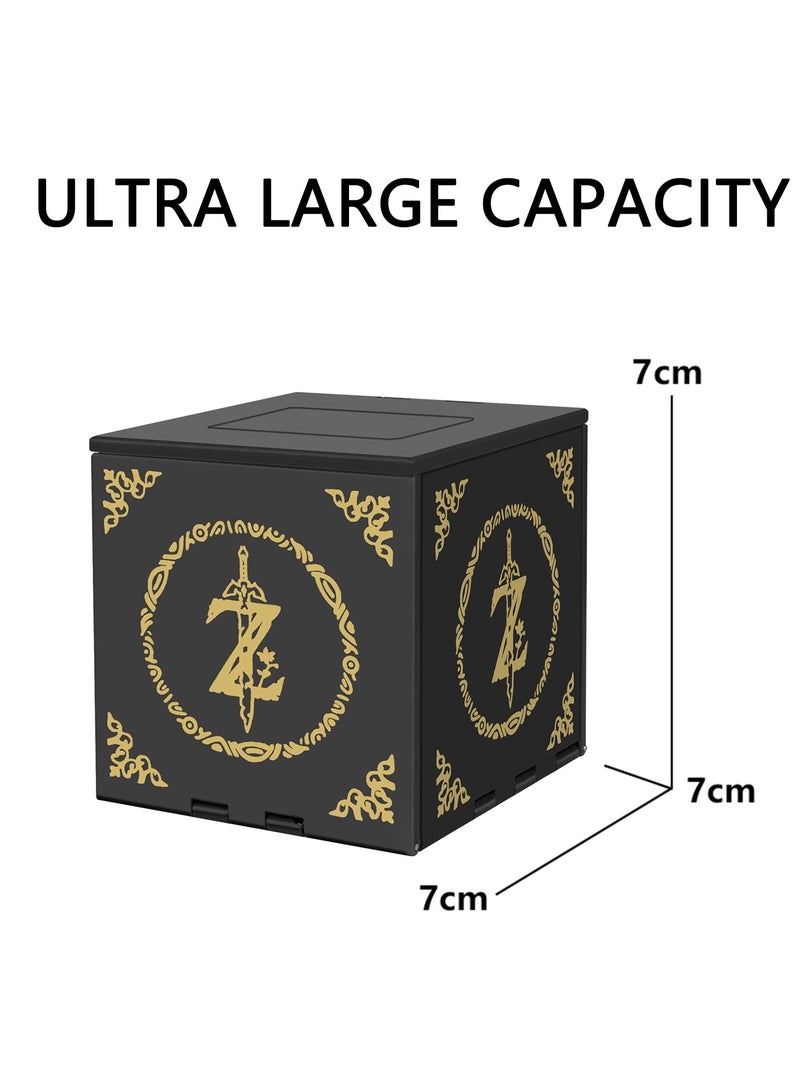 Zikra Game Card Case Compatible with Nintendo Switch,Extra Large Capacity Switch Game Case,Upgraded 41 Slots Switch Game Card Storage Box,Press to Unfold Fun Switch Card Case (Z Black) - Image 2