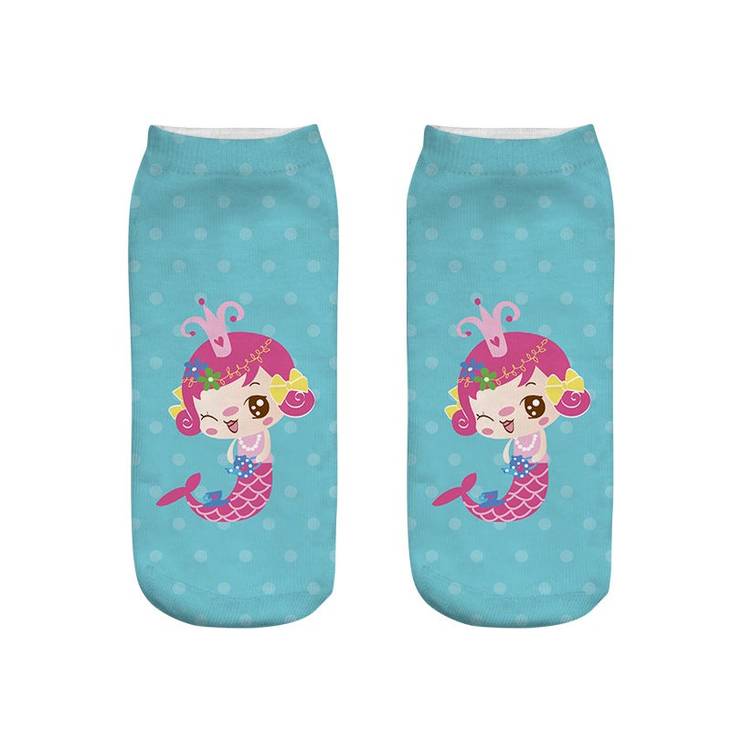 Mermaid Yuan Material Socks Digital 3D Printing Socks Sublimation - Image 1