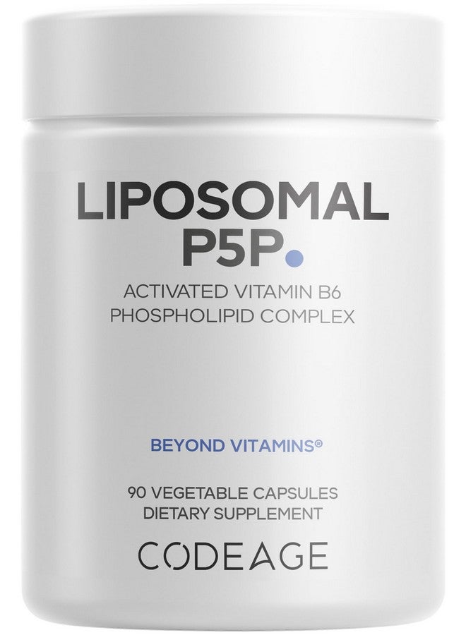 Codeage Liposomal P5P Supplement - Vitamin B6 as Pyridoxal-5'- Phosphate - Liposomal Delivery - Active B6 Form - 3-Month Supply - 1 Capsule Daily - Non-GMO - 90 Capsules - Image 1