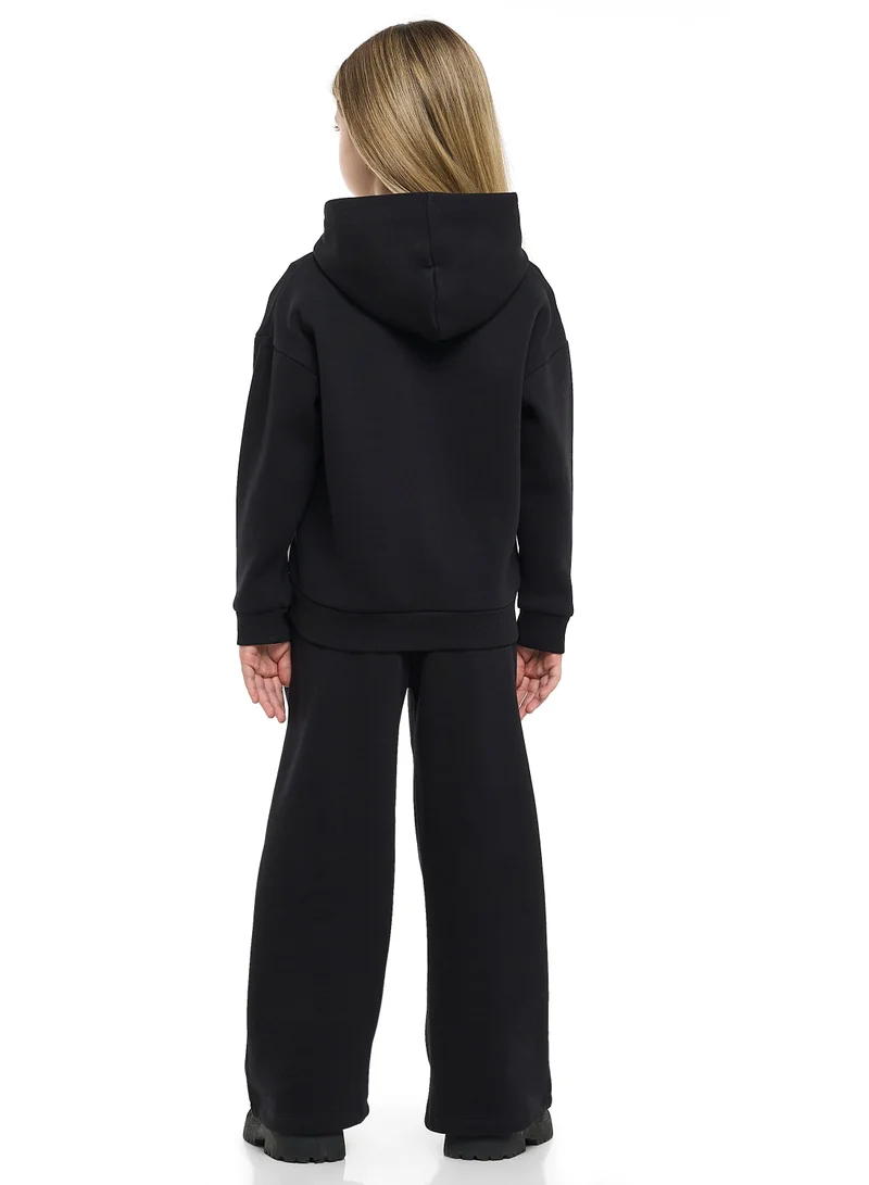 victor and jane Girls NY Camo Logo Fleece Tracksuit – 2-Piece Set