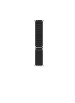 Generic Alpine Loop For Apple Watch 45 Mm Nylon Woven Ring With Sports G Hook Strap Series 7- Black  - Image 5