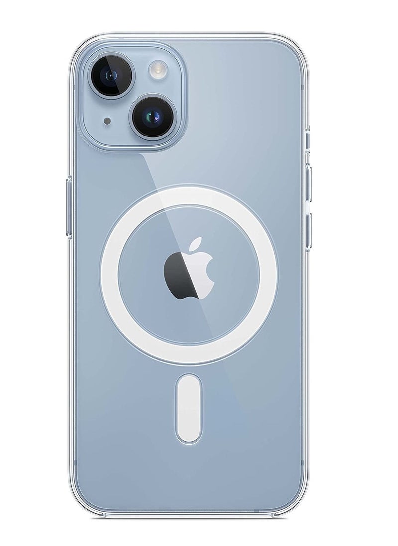 glassology - iPhone 14 Plus Magsafe Case 6.7 Inch Slim Thin Magnetic Case Yellowing Resistant Anti Drop Shock Absorption Anti Scratch and Hard Back Crystal Case Cell Phone Cover for iPhone 14 Plus - Image 1