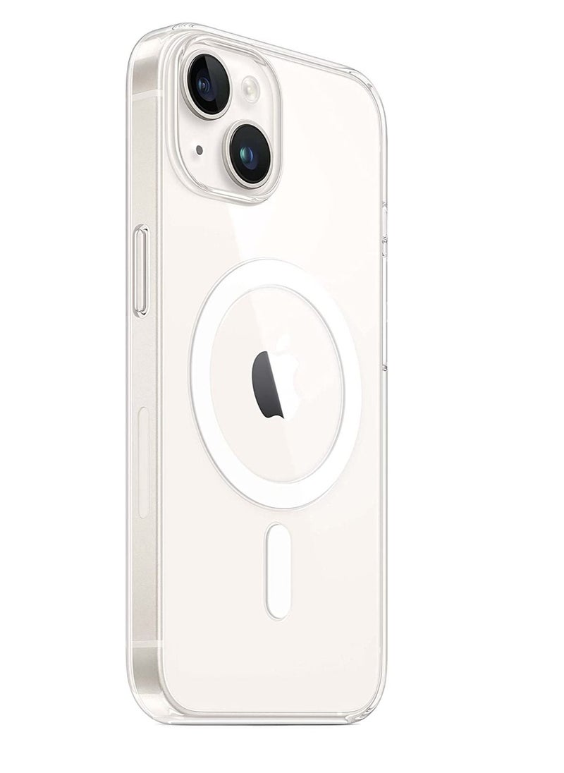 glassology - iPhone 14 Plus Magsafe Case 6.7 Inch Slim Thin Magnetic Case Yellowing Resistant Anti Drop Shock Absorption Anti Scratch and Hard Back Crystal Case Cell Phone Cover for iPhone 14 Plus - Image 1
