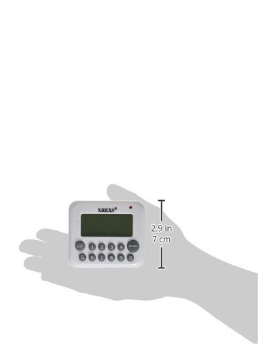XREXS Digital Kitchen Timer Magnetic Countdown Up Cooking Timer Clock with Magnet Back and Clip, Loud Alarm, Large Display Minutes and Seconds Directly Input-White (2 Battery Included) (DC-12) - Image 3