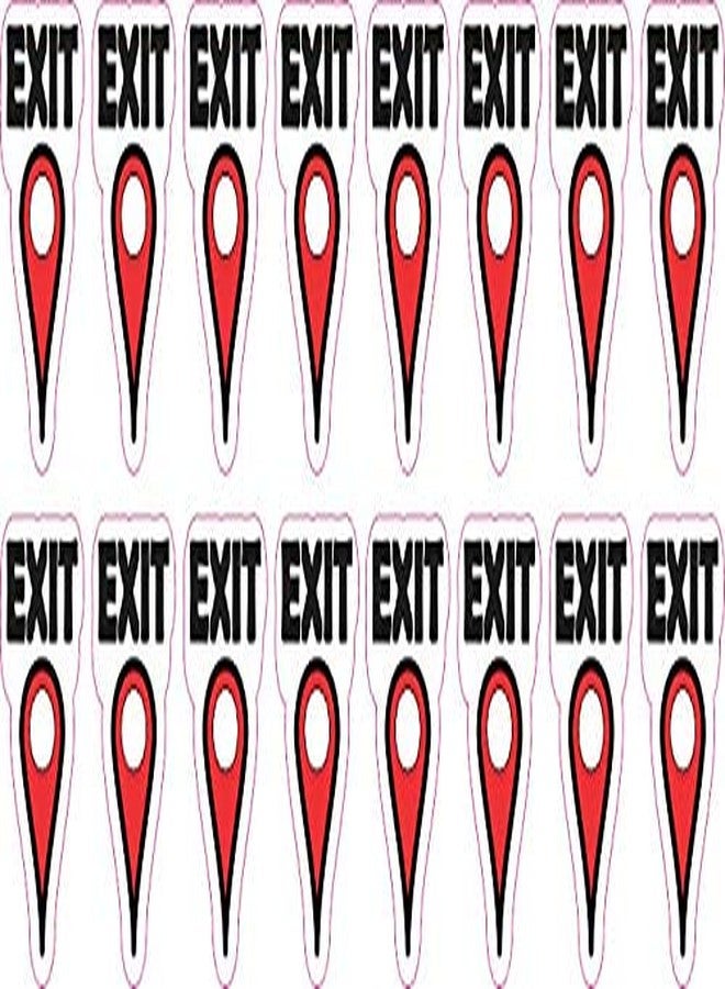 StickerTalk Exit Map Pointer Vinyl Stickers, 16 Stickers, 0.5 inch by 1 inch Each