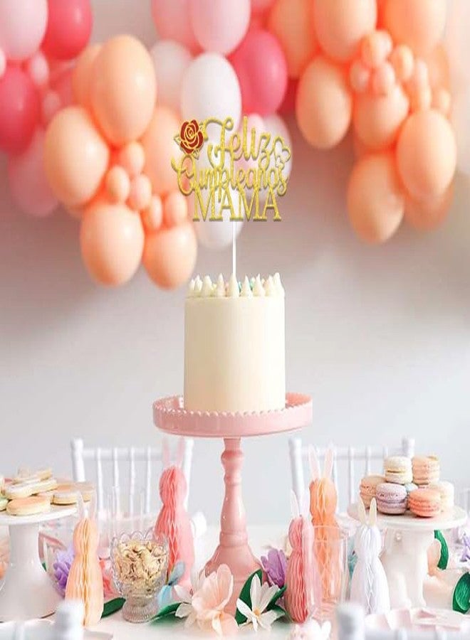 WFKLDF Feliz Cumpleanos Mama Cake Topper, Mom Happy Birthday Cake Decorations, Best Mom Ever, Mother's Day Birthday Party Decor Supplies - Image 5