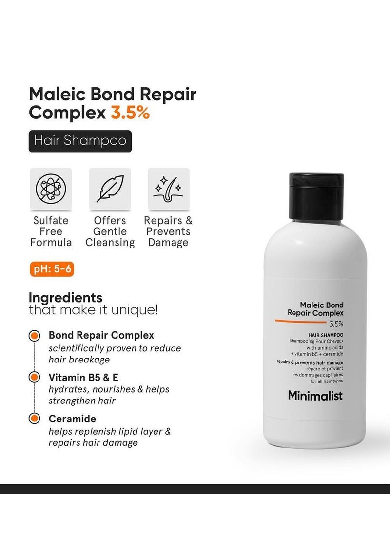 منيماليست - Minimalist Maleic Bond Repair Complex 3.5% شامبو الشعر للرجال للشعر التالف والمجعد - Image 1