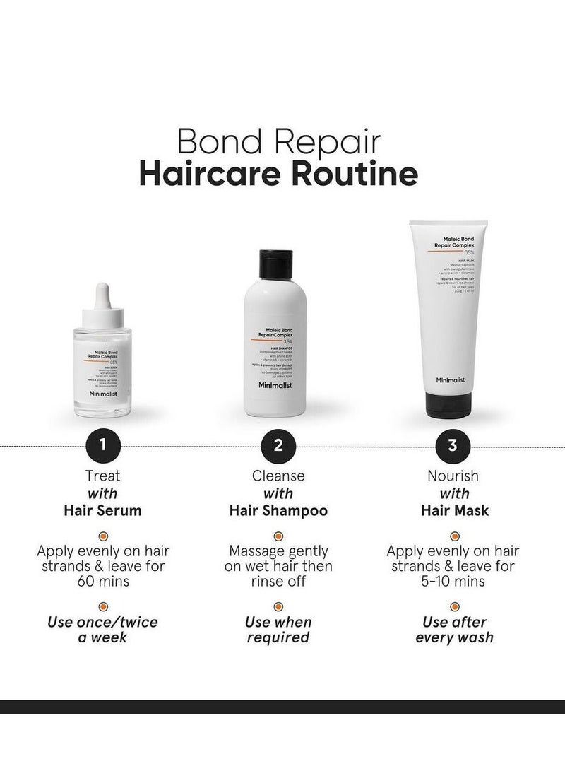 MINIMALIST Hair Shampoo for Damaged And Frizzy Hair with Maleic Bond Repair Complex 3.5% - Image 4