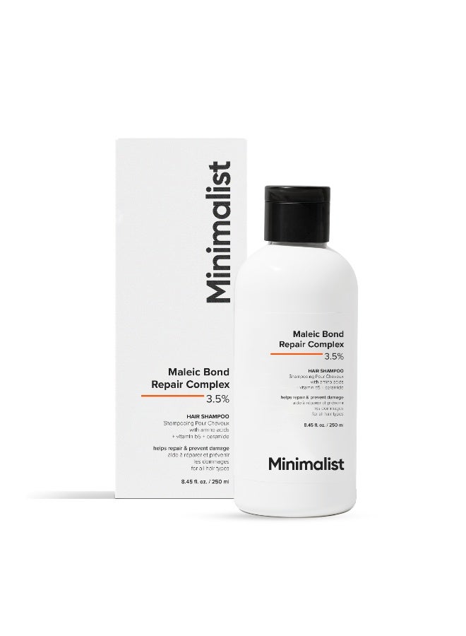MINIMALIST Hair Shampoo for Damaged And Frizzy Hair with Maleic Bond Repair Complex 3.5% - Image 1