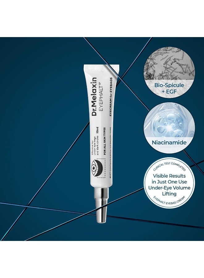 Dr. Melaxin كريم د. ميلكسين آي فالت لانتفاخات العين، الهالات السوداء والخطوط الدقيقة، مضاد التجاعيد، مرطب تحت العين EGF لمكافحة الشيخوخة مع النياسيناميد والسيراميد 0.33 أونصة سائلة. - Image 2