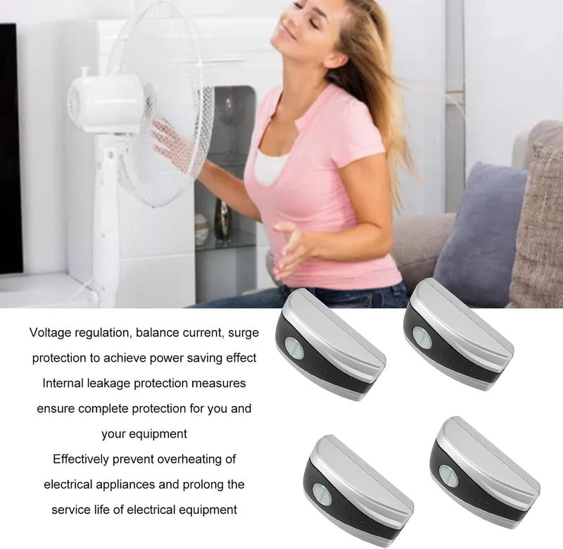 cheekyglo 4 Pack Power Save Smart Energy Saver Device, 90V250V 30KW Electricity Saving Box, Power Saving Box Electricity Reducer, Power Factor Saver House Voltage Stabilizer Energy Saving Device(US) - Image 3
