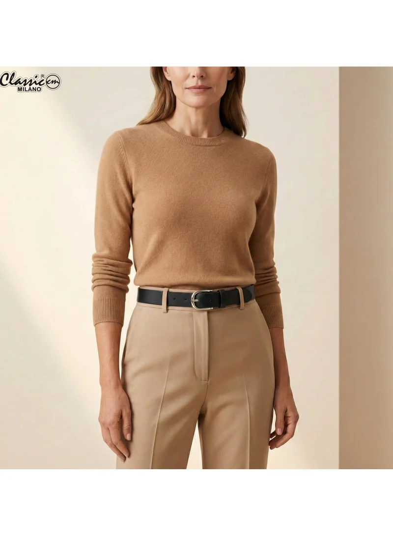 Classic Milano Black (SGPU22) Classic Milano Women's Belt with Gift Box; Faux Leather Ladies Belt for Dresses, Jeans & Gowns; Stylish Womens Belt; Adjustable Girls Belt; Belt for Women | Full Length: 110 CM (Free Size - Fits up to the waist of 40 Inches / 100 CM) for Women | Best Price UAE