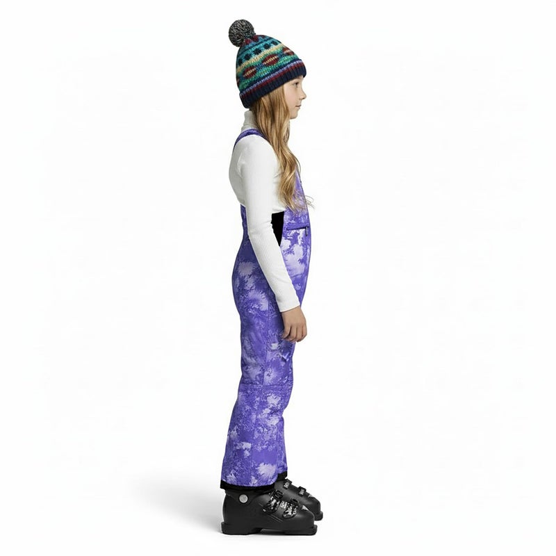 Arctic Quest Boys Girls Unisex Classic Ski & Snow Bib Overall Winter Snowsuit Water-Resistant Windproof Outdoor Rain Bib, Purple Tiedye, 7-8 - Image 2