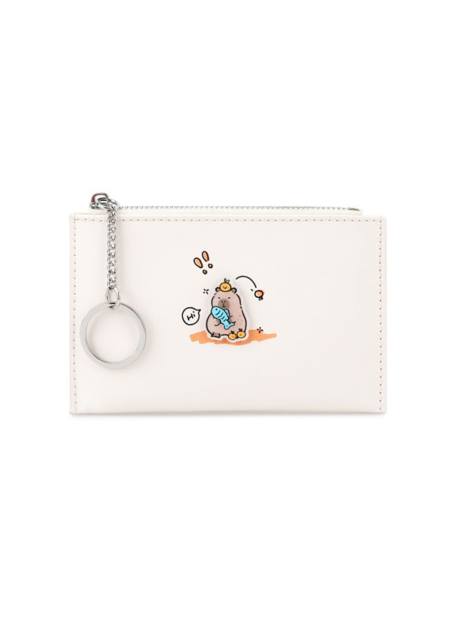 Kapibala New Girls Cute Card Bag Cartoon Capybara Mini Portable Coin Purse Pu Card Set