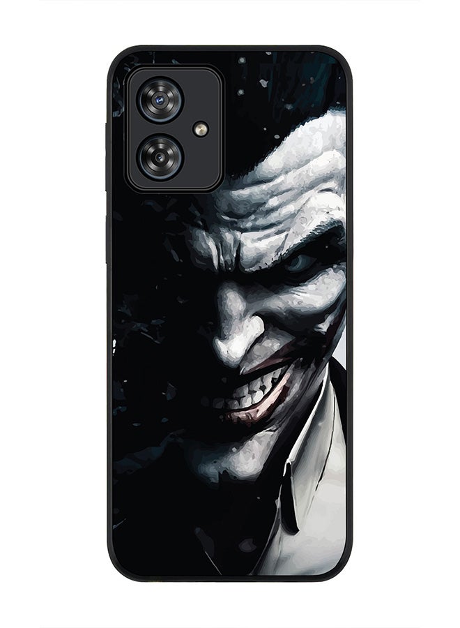 Rugged Black edge case for Motorola Moto G54 / Motorola Moto G54 Power / Motorola Moto G64 5G, Slim fit Flexible Anti Drop Thin Cover - Arkham Joker
