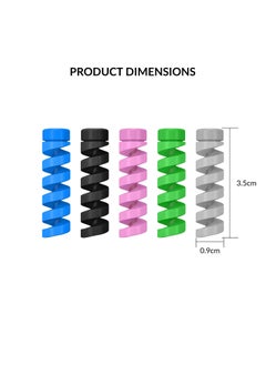 Shopsdash Spiral Cable Protector for Samsung Galaxy Star S5280 Cable Saver Charging Cord Protective Universal Earphones Cable Cover 16 Pieces Pack 4 Mix Colour H182  - Image 2