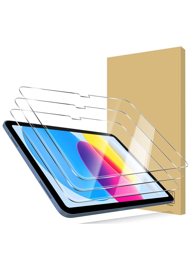 SYOSI Screen Protector Compatible with iPad 10th Generation 10.9 Inch, iPad 10 (2022 Released) Tempered Glass Film 2.5D Edge HD Clarity Apple Pencil Compatible 3 Pack - Image 1