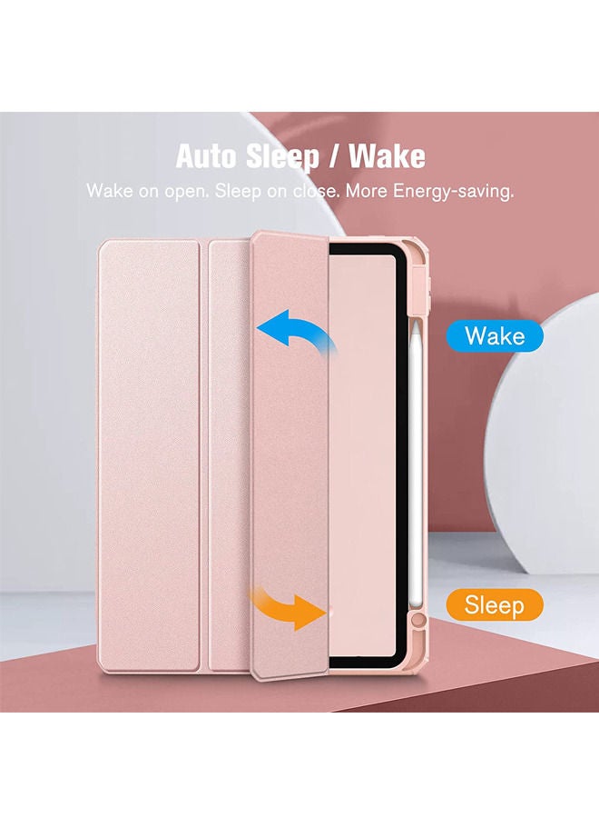 Rock Pow Protective Case Cover For Apple iPad Pro 11 inch (2022/2021/2020/2018) Generation with Pencil Holder, [Support Apple Pencil Charging and Touch ID], Clear Transparent Case with Auto Wake/Sleep - Image 3