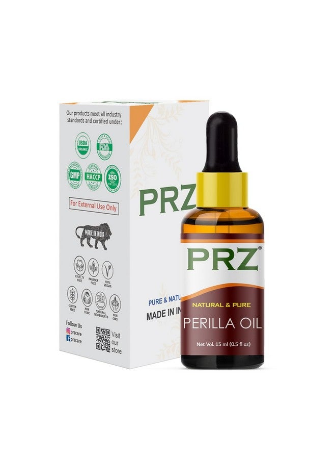 PRZ Perilla Seed Cold Pressed Carrier Oil - Pure Natural Therapeutic Grade Oil for Skin Care & Hair Care, 15 ml - Image 2