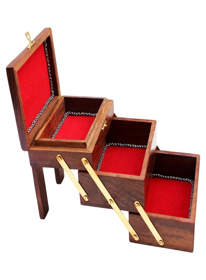 ات او اس 365 صندوق مجوهرات خشبي مصنوع يدويًا من ITOS365 للنساء، منظم مجوهرات، تعليقة على شكل فيل، هدايا - Image 5