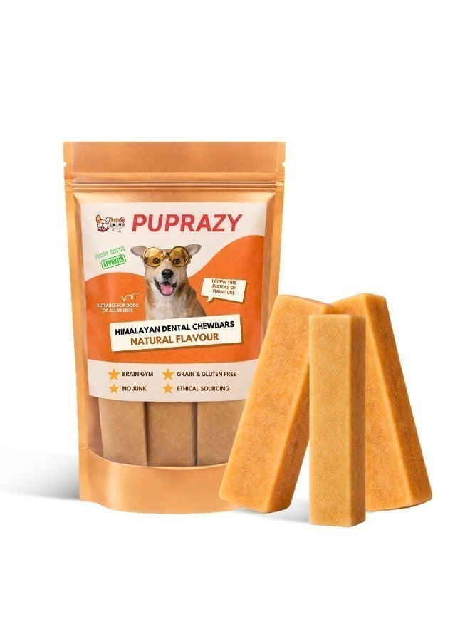 PUPRAZY Yak Cheese Himalayan Dog Chew Bars- Natural cheese Flavor| Clean, Long-lasting Veg Dental dog treat - Image 1