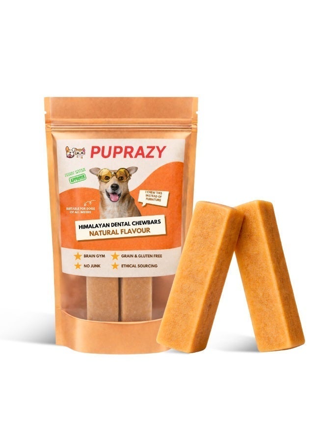 PUPRAZY Yak Cheese Himalayan Dog Chew Bars- Natural cheese Flavor| Clean, Long-lasting Veg Dental dog treat - Image 2
