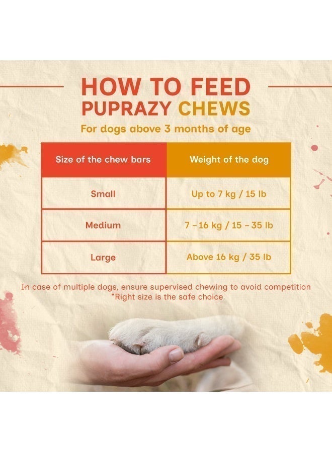 PUPRAZY Yak Cheese Himalayan Dog Chew Bars- Natural cheese Flavor| Clean, Long-lasting Veg Dental dog treat - Image 4