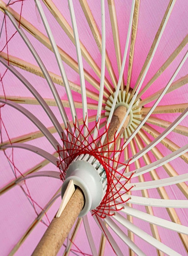 ذاي كوليكتبلز مجموعة من أربع (4) مظلات يابانية صينية مقاس 33 بوصة من THY COLLECTIBLES لحفلات الزفاف والتصوير الفوتوغرافي والأزياء التنكرية والديكورات وغيرها من المناسبات (أخضر) - Image 3