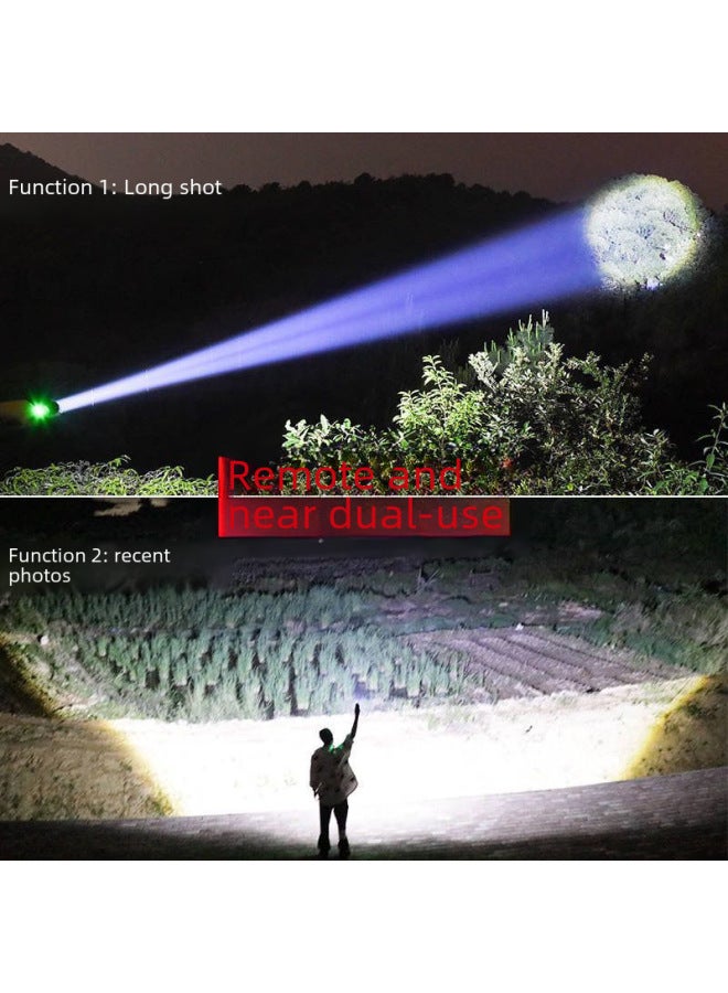 Aluminum Alloy P50 Strong Light Flashlight 26650 Zoom Night Fishing USB Rechargeable LED Flashlight Outdoor-Product Specifications:P50 Flashlight + USB +26650 Lithium Battery - Image 4