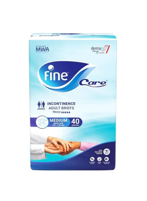 Fine Care Medium Diapers 40 Pieces - Continuous Protection and Comfort