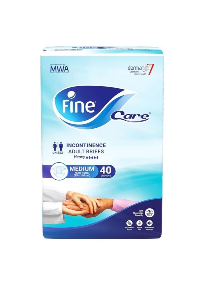 Generic - Fine Care Medium Diapers 40 Pieces - Continuous Protection and Comfort - Image 1