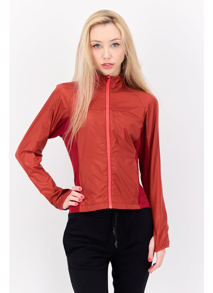 Women Sportswear Fit Outdoor Jacket, Red - pzsku/Z4FA960E62546EAC20D7AZ/45/_/1737641739/11d3a44d-1e0c-4751-941f-330967c3635f