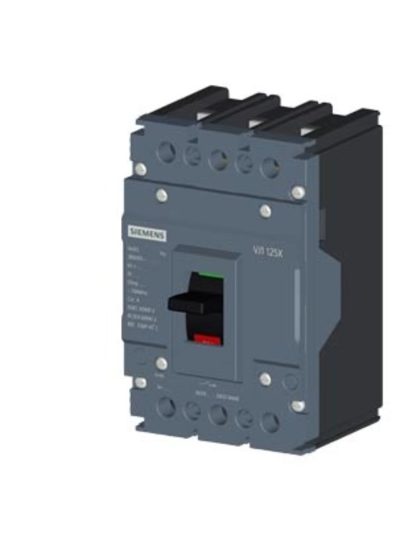 SIEMENS قاطع الدائرة المصبوب من سيمنز 3VJ1 (MCCB)، 50A، 3-قطب، 25kA، حماية حرارية مغناطيسية ثابتة - (النموذج-3VJ1005-3DA32-0AA0) - Image 1