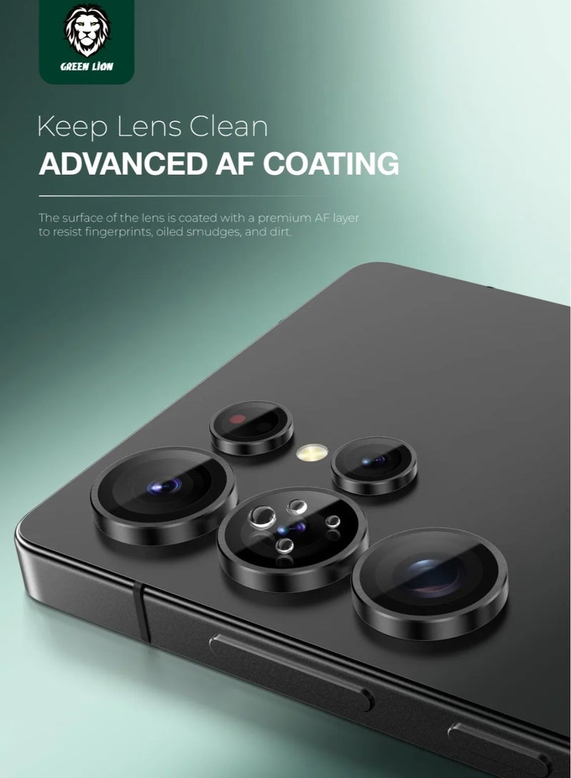 GREEN LION S25-Ultra Camera Lens Armor /  Anti Scratch / 360°Overal Protection /  Full Coverage / Advanced AF Coating /  High Transparency /  3D Spiral Pattern /  Ultra Thin  High Definition Glass - Black - Image 5