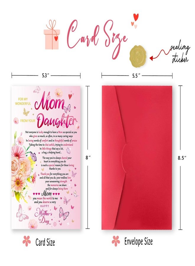 ATTLVV Mothers Day Gifts from Daughter，Happy Mothers Day Card,8x5.3 Inches,Quick-Dry,Eco-Friendly - Image 3