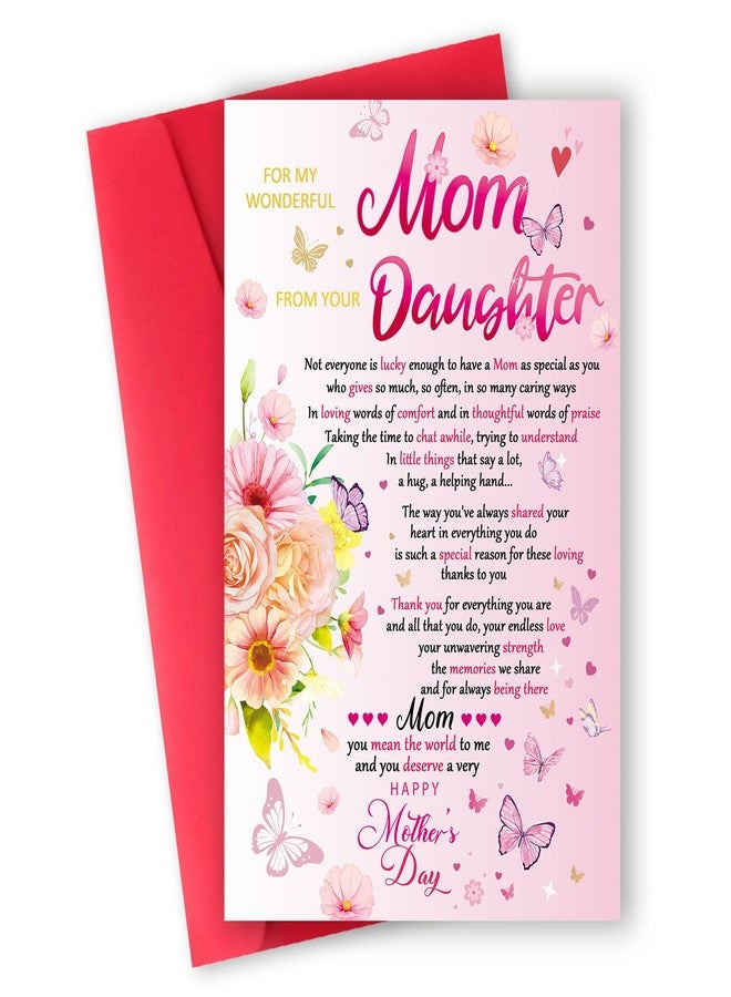 ATTLVV Mothers Day Gifts from Daughter，Happy Mothers Day Card,8x5.3 Inches,Quick-Dry,Eco-Friendly - Image 1