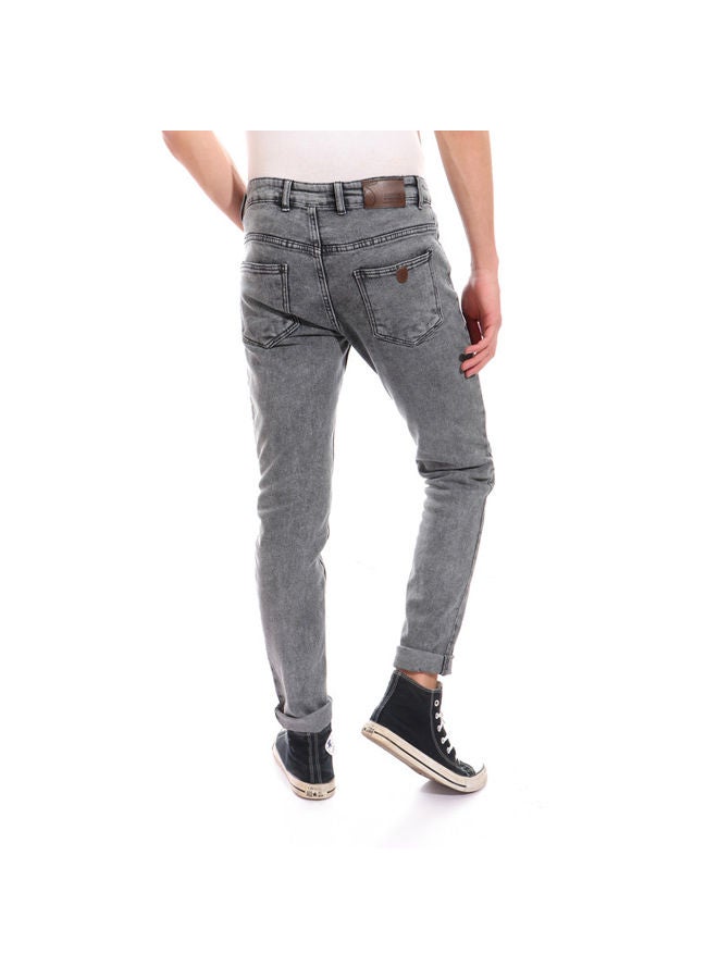 WHITE RABBIT White Rabbit Slim Fit Heather Grey Jeans - Image 3