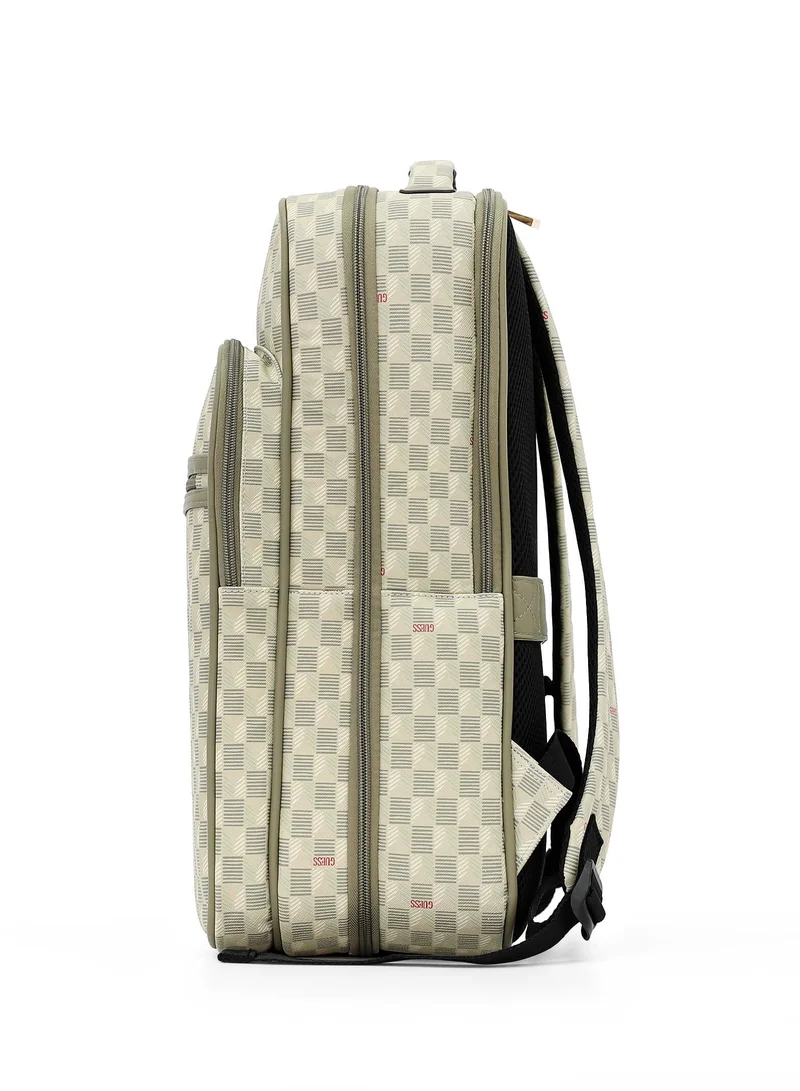 GUESS Guess Printed Backpack with Front Pocket – Lightweight &amp; Travel Bag