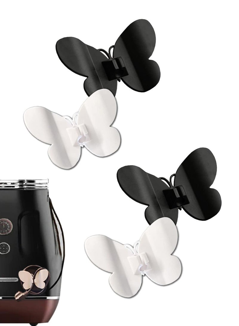 4Pcs Cord Organizer, Wire Holder Organizer to Stick on Home Appliances, Cord Clip for Coffee Maker Stirrer Air Fryer Black,White - Image 1