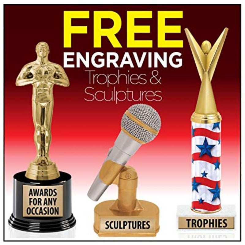 Soccer Trophies with Custom Engraving, 7.25" Personalized Soccer Ball Trophy On Deluxe Round Base - Image 3