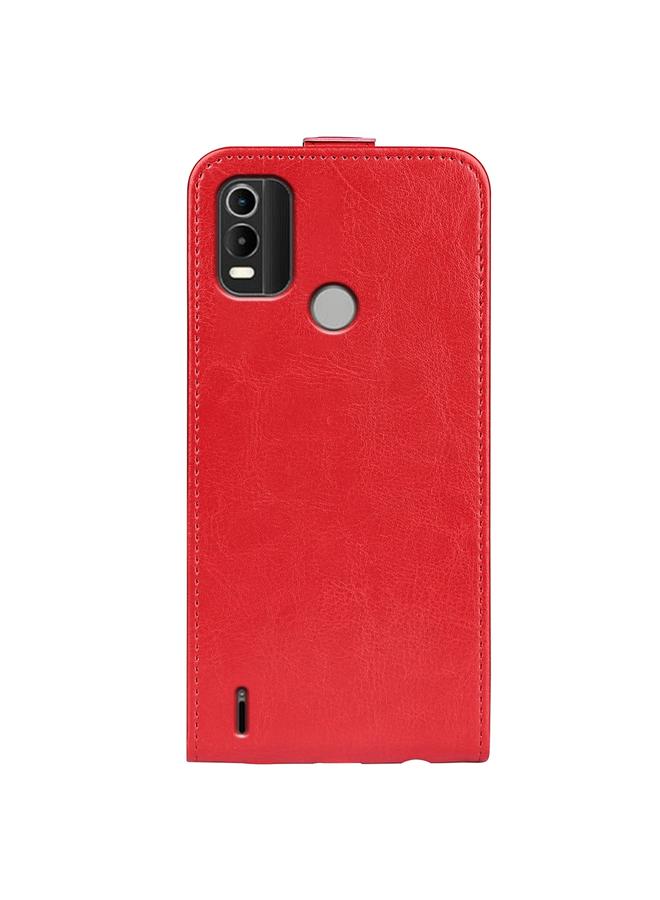 اس-توب جراب هاتف Nokia C21 Plus R64 بتصميم عمودي من الجلد - Image 3