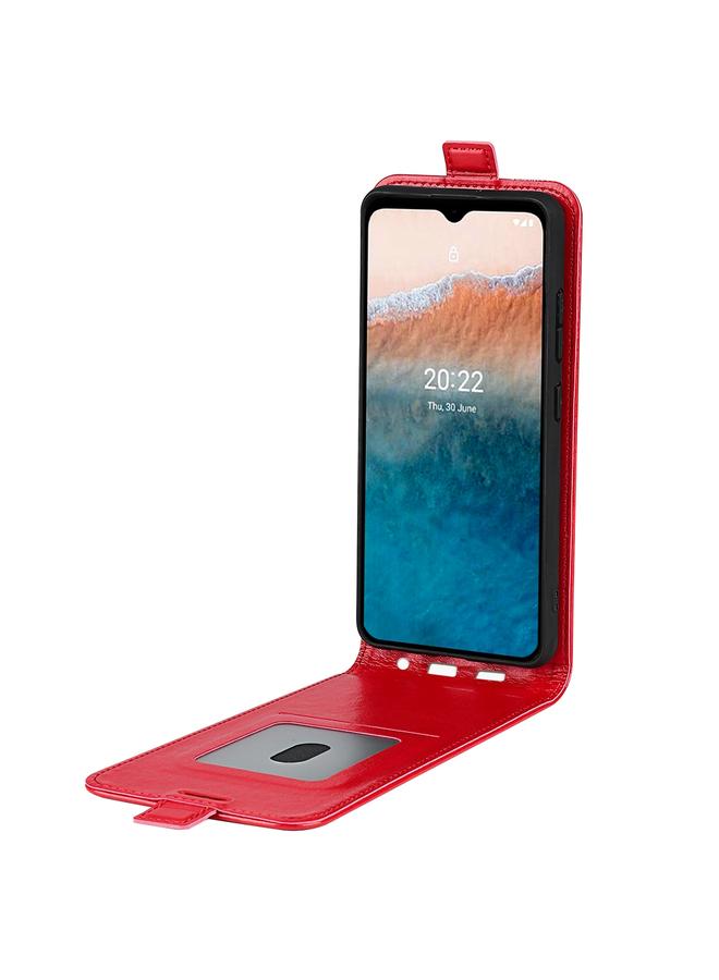 اس-توب جراب هاتف Nokia C21 Plus R64 بتصميم عمودي من الجلد - Image 4