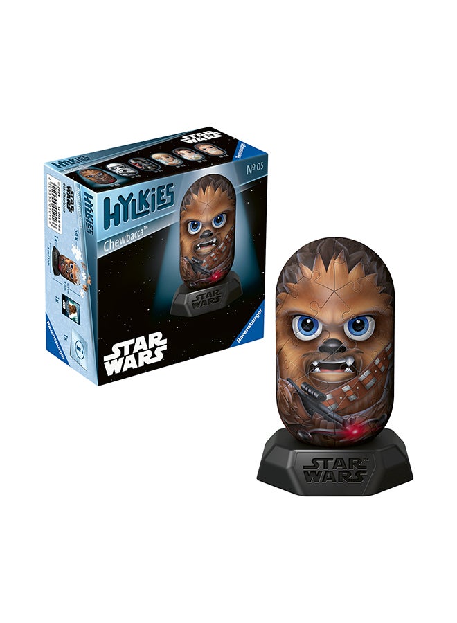 Ravensburger بازل هيلكيز ستار وورز تشوباكا ثلاثي الأبعاد - نموذج كبسولة بلاستيكية مكون من 54 قطعة، بارتفاع حوالي 12 سم، تجميع سهل مرقم مع قاعدة، لا حاجة للصمغ | 12001016‑6 - Image 3